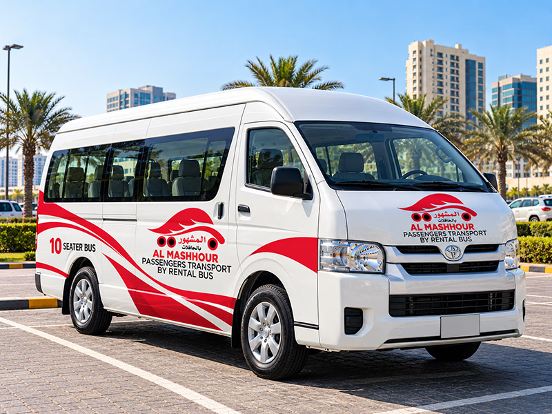 10 Seater Bus hire from Al Mashhour