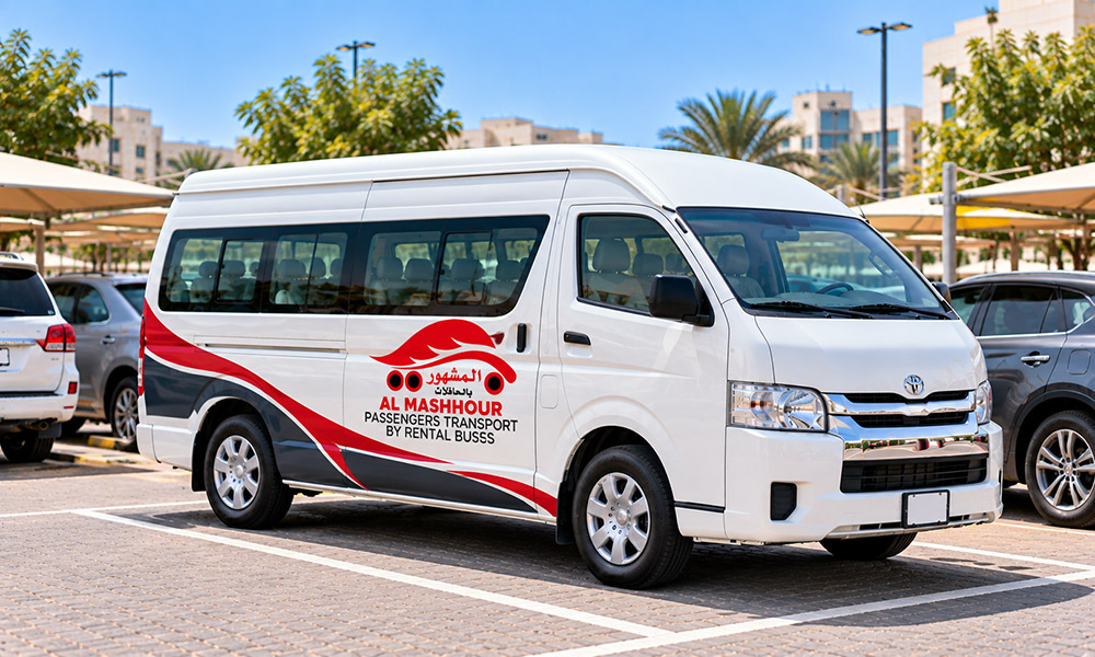 Al Mashhour 10 seater on the road