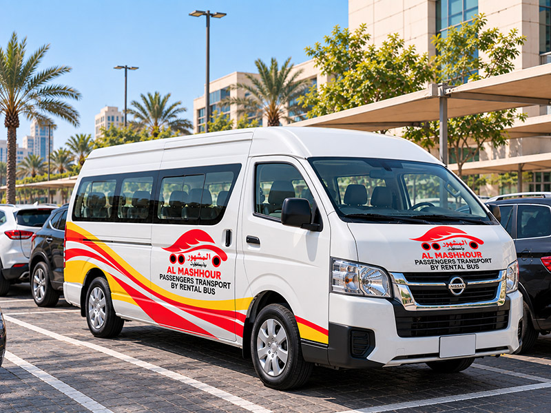 12 Seater Bus hire from Al Mashhour