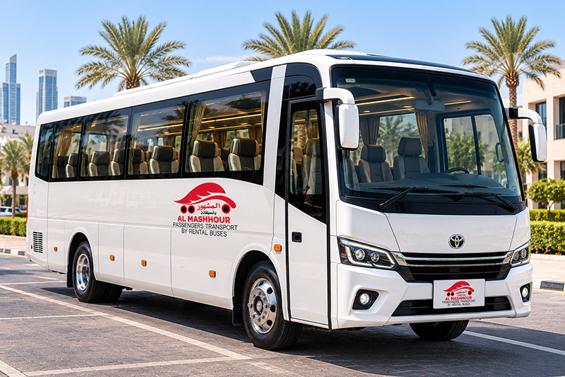 22 Seater Luxury Bus hire from Al Mashhour