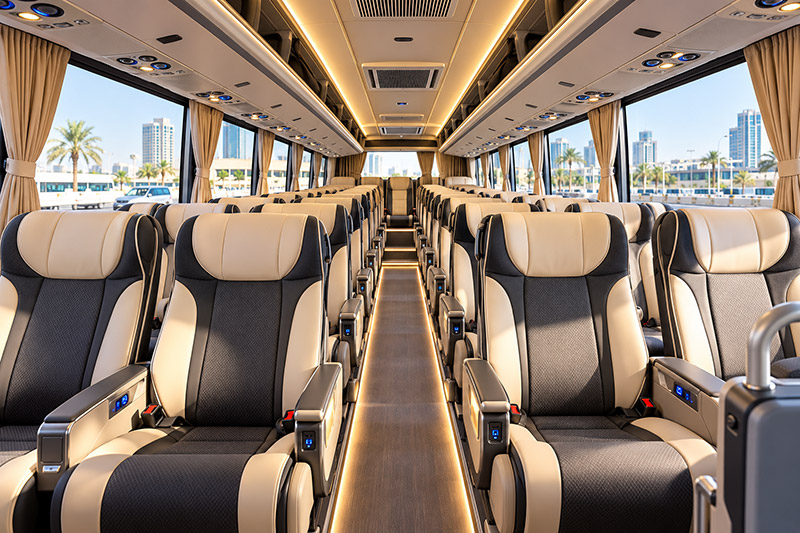 Seating inside the 40–45 Seater Bus