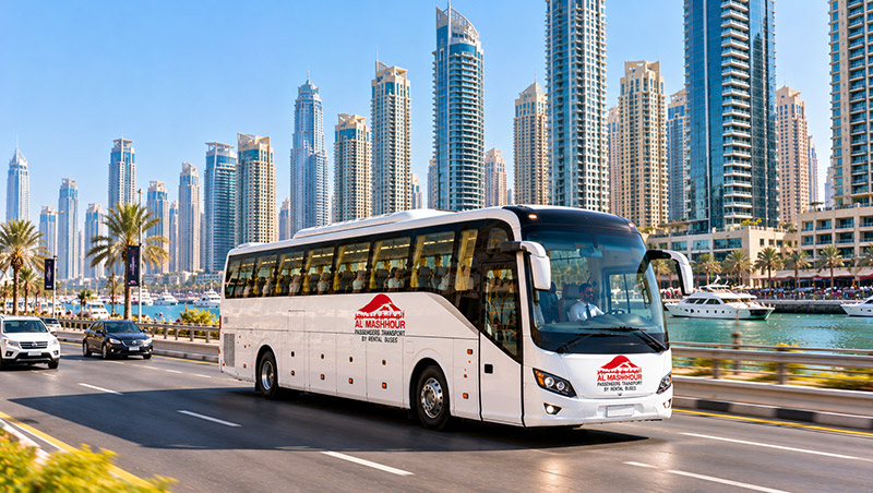 40–45 Seater Bus available daily, weekly and monthly