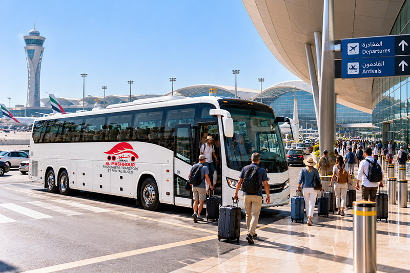 50–53 Seater Bus on an airport transfer