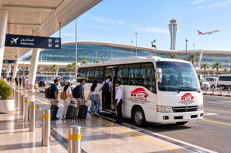 Airport Transfer Bus on an airport transfer