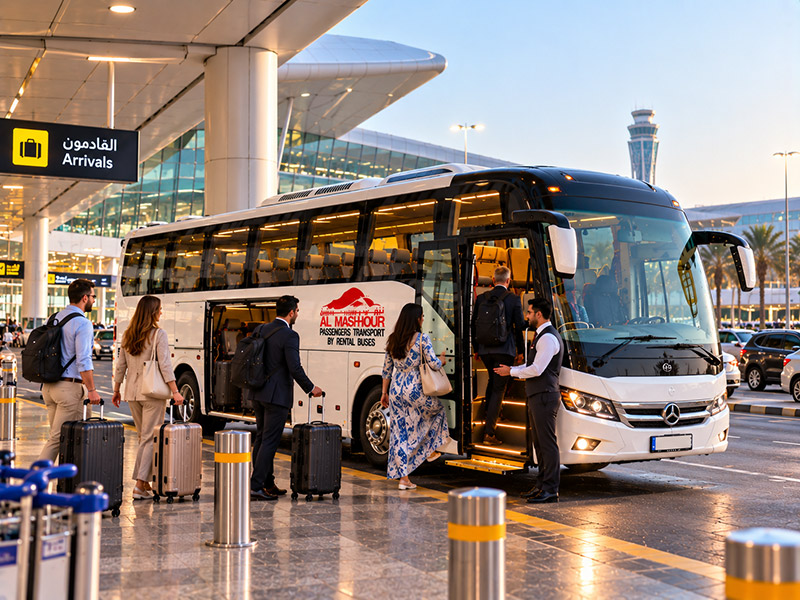 30 Seater Bus on an airport transfer