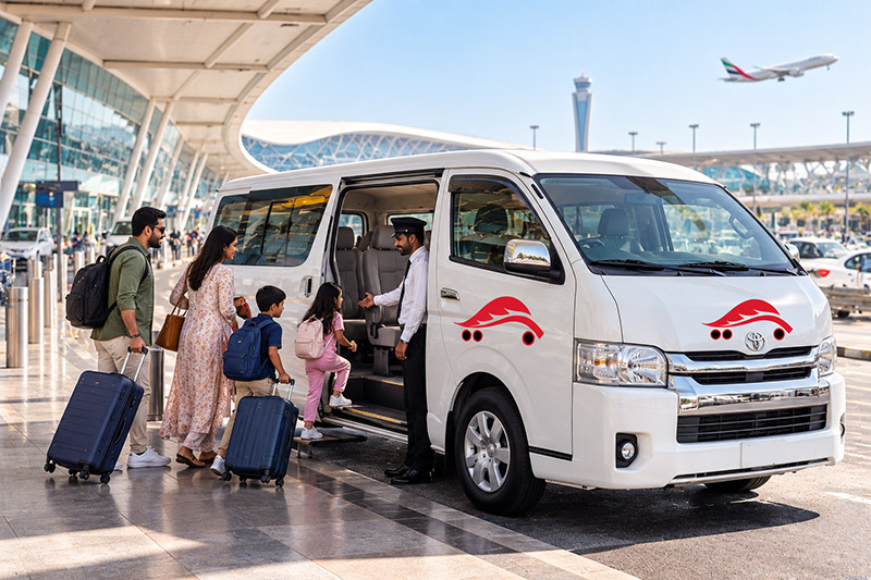 Airport Transfer Bus on an airport transfer