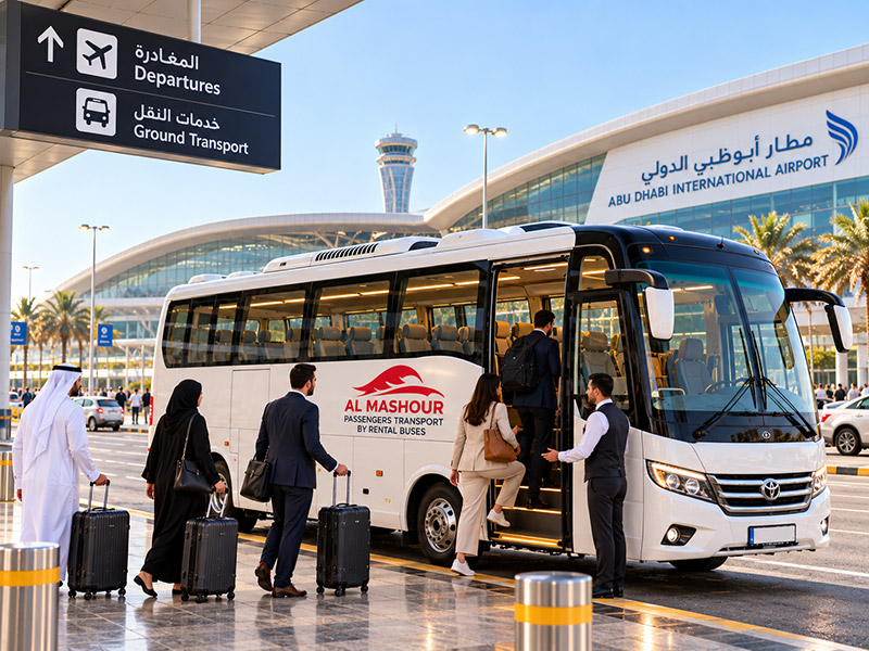 Airport Transfer Bus on an airport transfer