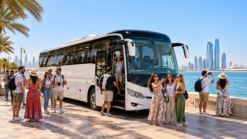 Al Mashhour coach on the road