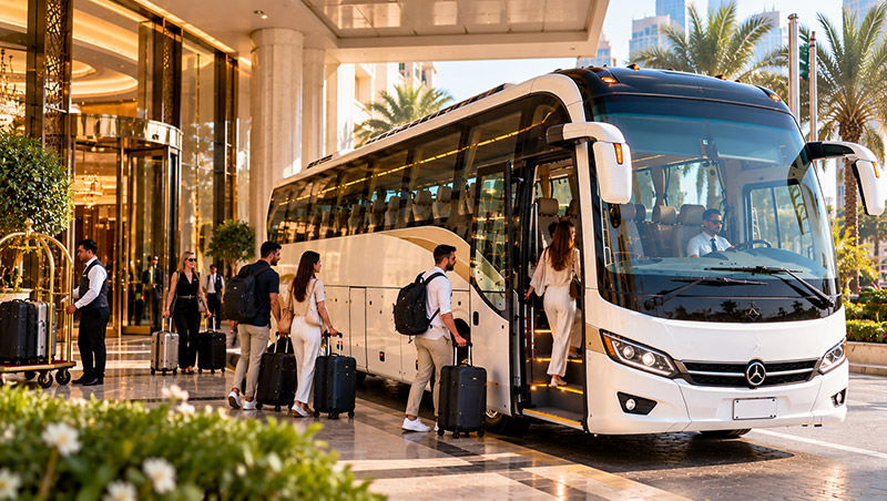Hotel Transfer Bus rental