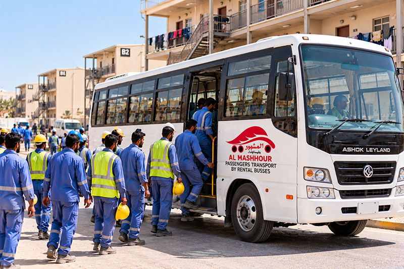 Labour Transport Bus for rent