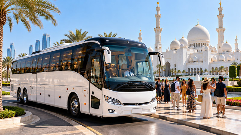 Luxury Bus on a city sightseeing tour
