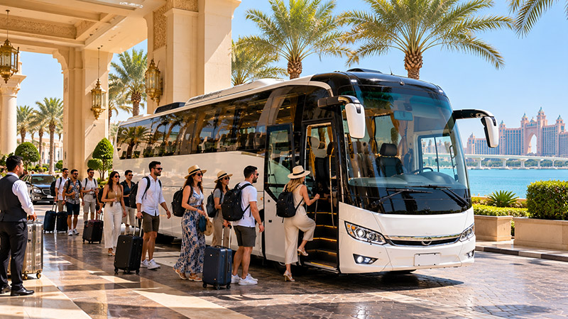 Luxury Bus ready for a pick-up