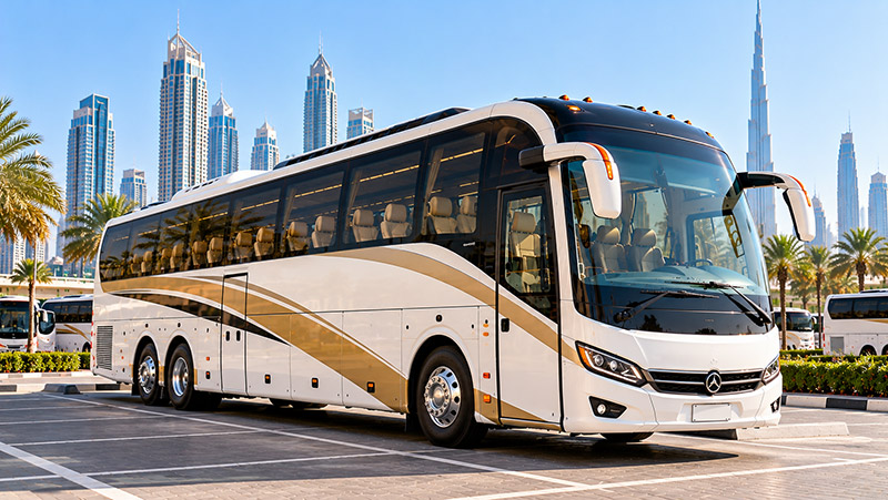 Al Mashhour luxury coach on the road