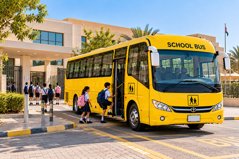 School Bus with driver